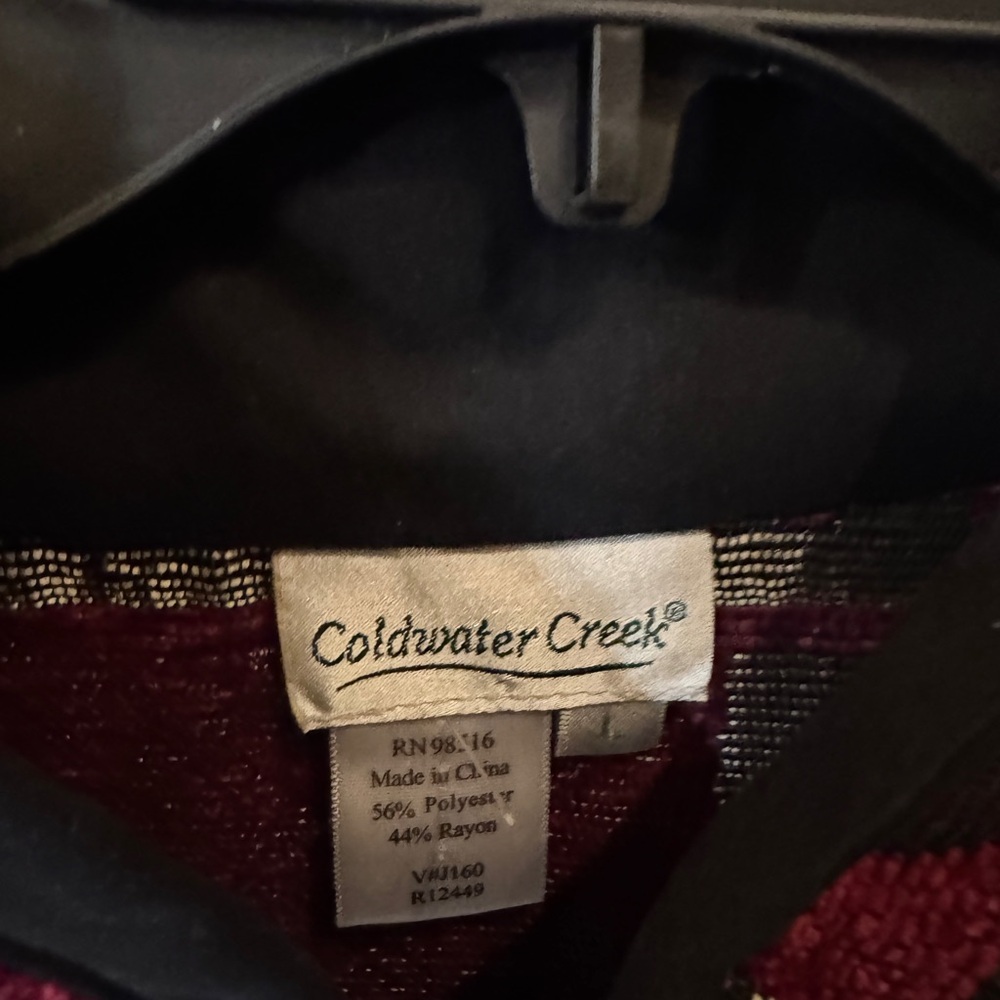 Coldwater Creek Women's Patch look Jacket - Red and Black Pattern size Large - Picture 4 of 4